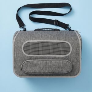 Bolso Transportador Clásico Gris para Mascotas