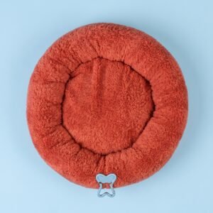 Cama Circular Color Uniforme para Mascotas