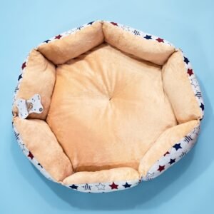 Cama Circular con Diseño Variado para Mascotas
