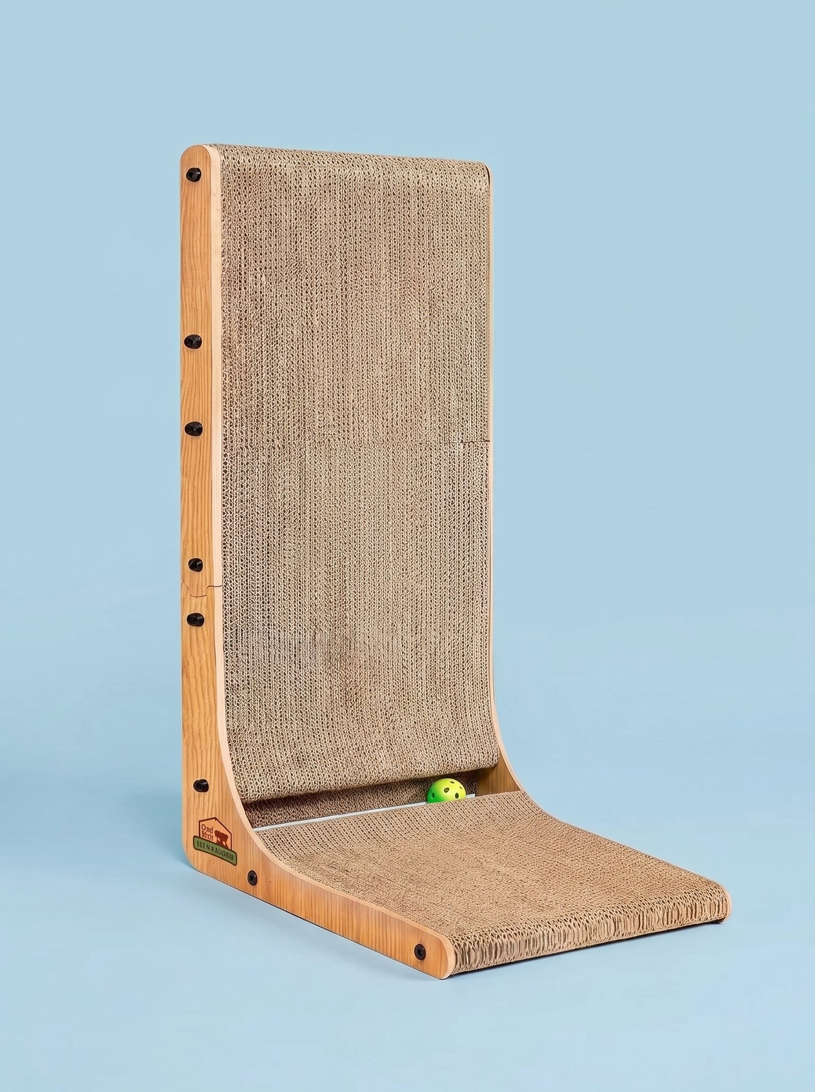 Rascador Vertical Para Gatos En Forma De L Carton Corrugado